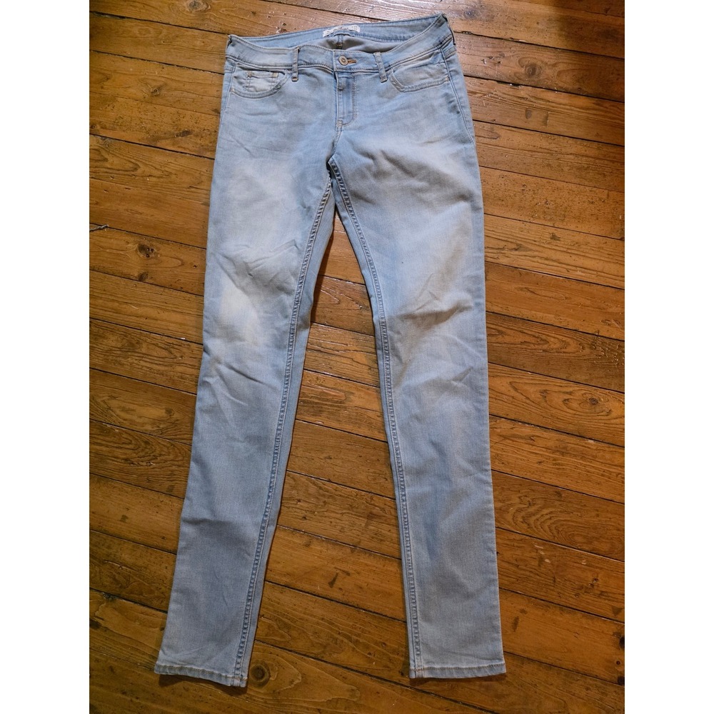 Hollister Low‎ Rise Skinny Jeans Light Wash Denim W29 L33 Size 9L Womens